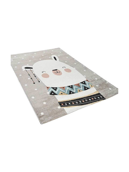 Carousel Lama Παιδικό Χαλί Γκρι 160x230cm