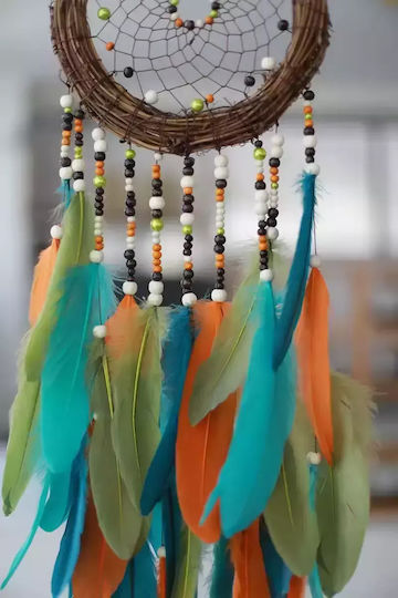SP Souliotis Decorative Handmade Multicolour Fabric Dreamcatcher 105cm
