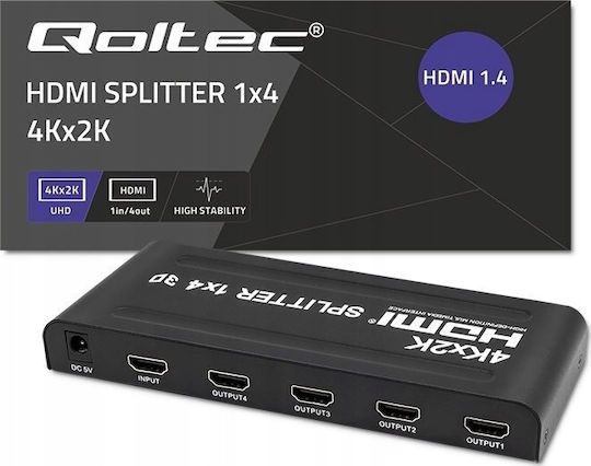 Qoltec Splitter 51798 5901878517988