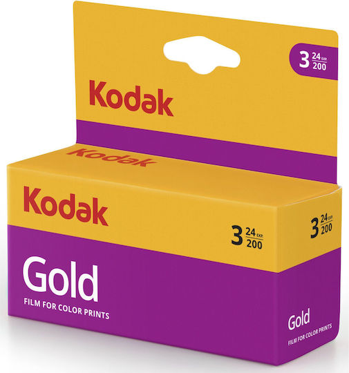Kodak Color Negative Gold 200 Roll Film 35mm (3x24 Exposures)