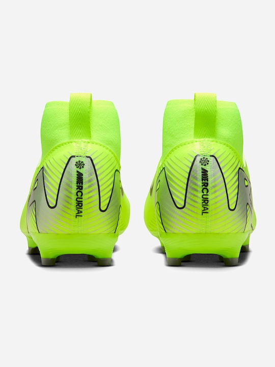 Ghete De Fotbal Pentru Copii Cu Glezna Înaltă Jr Mercurial Superfly 10 Academy Cu Crampoane Negre