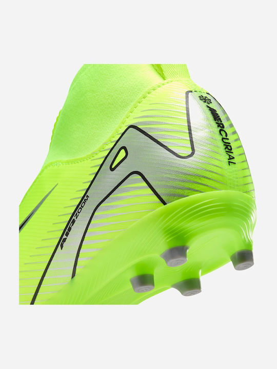 Ghete De Fotbal Pentru Copii Cu Glezna Înaltă Jr Mercurial Superfly 10 Academy Cu Crampoane Negre