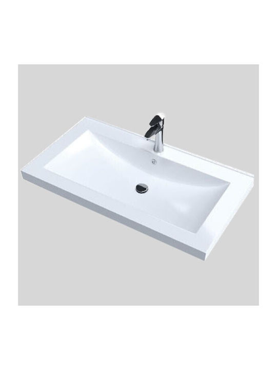 Sanitec Venga Aufgesetztes Waschbecken Porzellan 70x50x15cm Weiß