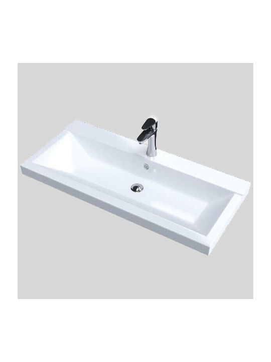 Sanitec Nodo Επικαθήμενος Νιπτήρας Πορσελάνης 80x40x11cm Λευκός