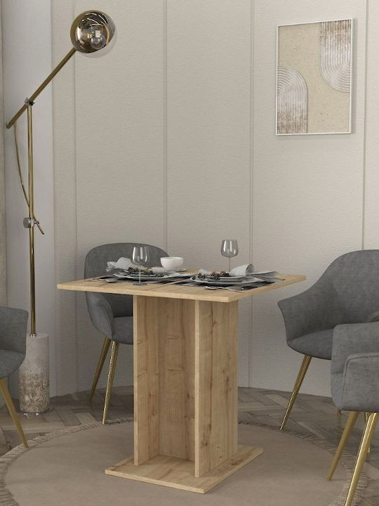 Allos Τετράγωνο Τραπέζι Τραπεζαρίας Ξύλινο Sapphire Oak 75x75x77εκ.