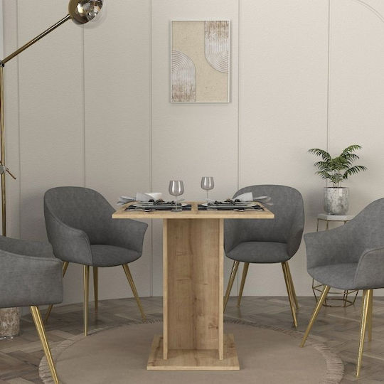Allos Квадрат Трапезария Трапезария Дървено Sapphire Oak 75x75x77бр