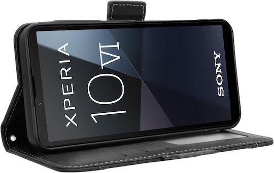 Wallet Δερματίνης Μαύρο (Xperia 10 VI)