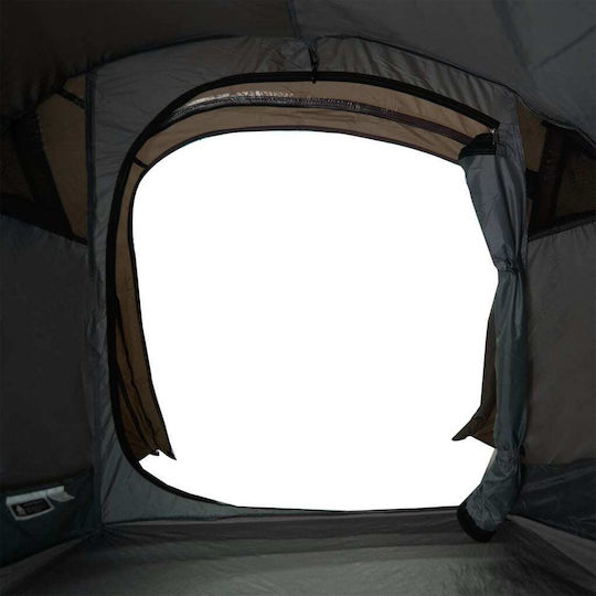 vidaXL Summer Camping Tent Tunnel Brown for 2 People 272x233x90cm