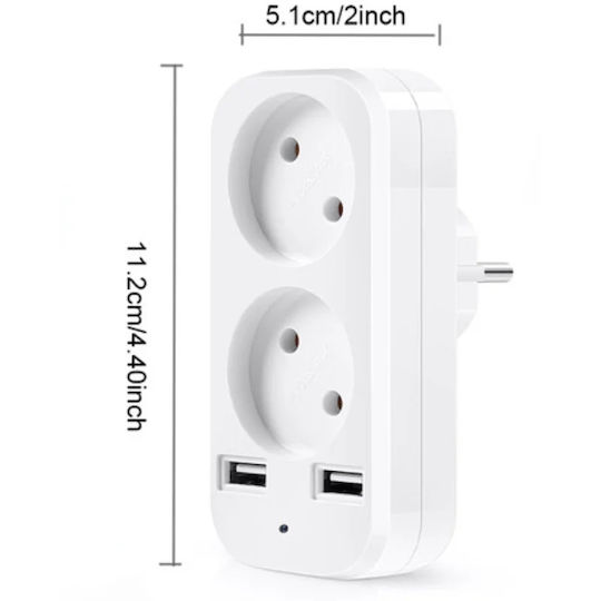 Cameră Spion Adaptor Dublu Iuni Ad1 8 Gb Wi-fi Full Hd Senzor de Mișcare