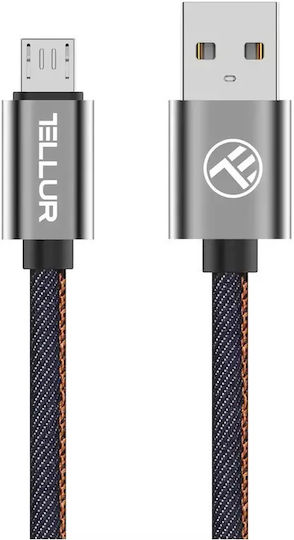 Tellur Data LED USB 2.0 spre micro USB Cablu Albastru 1m (TLL155371) 1buc