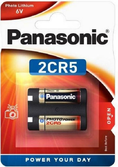 Panasonic Photo Lithium-Batterie 2CR5 6V Fotokamera Block 1Stück