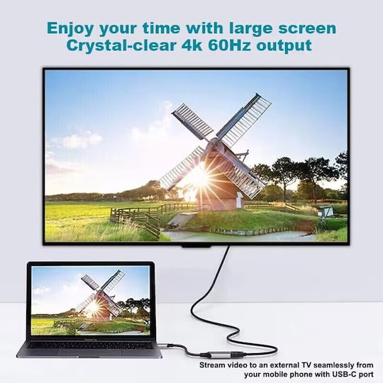 Αντάπτορας Type-c To Hdtv 4k 60hz 10cm