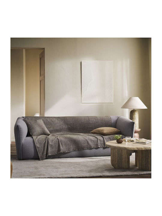 Gofis Home Valkyrie Sofa Throw Chenille 180x250cm Dark Chocolate 234/41