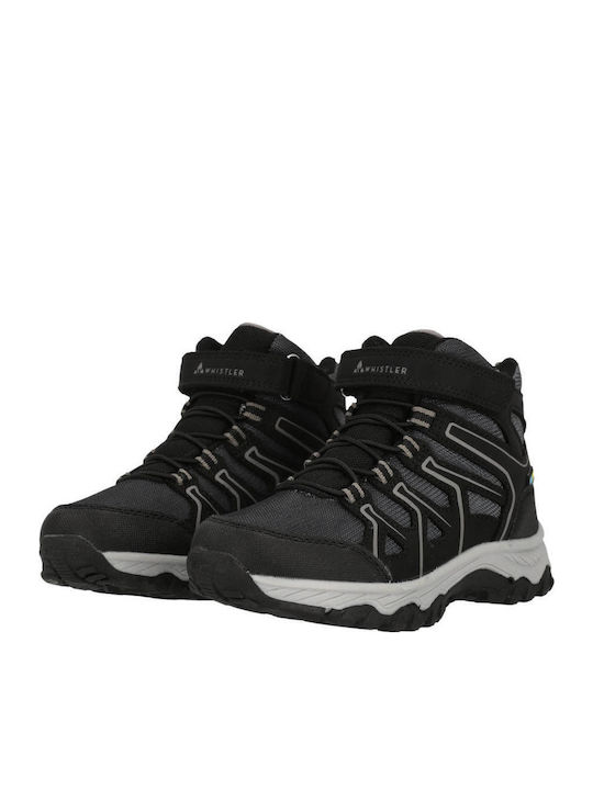 Kids Hiking Boots Waterproof with Velcro Black