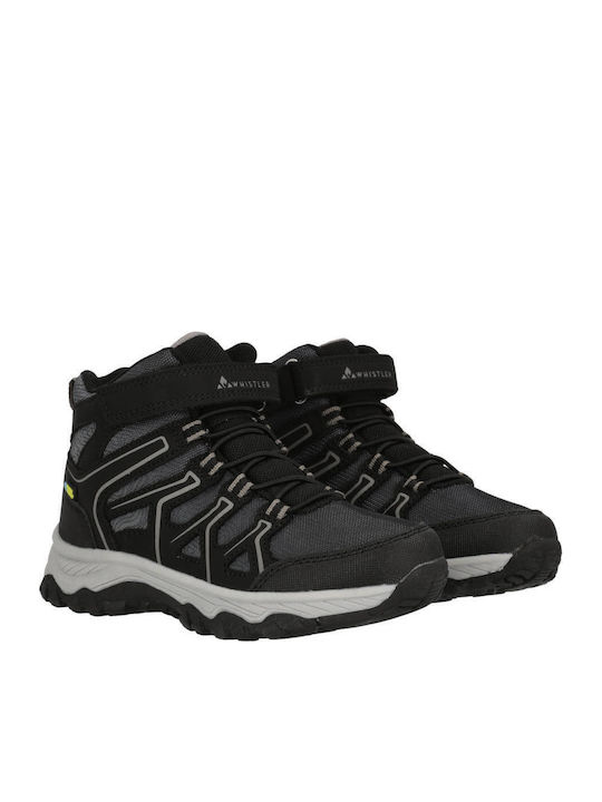 Kids Hiking Boots Waterproof with Velcro Black