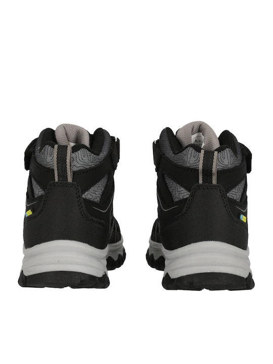 Kids Hiking Boots Waterproof with Velcro Black