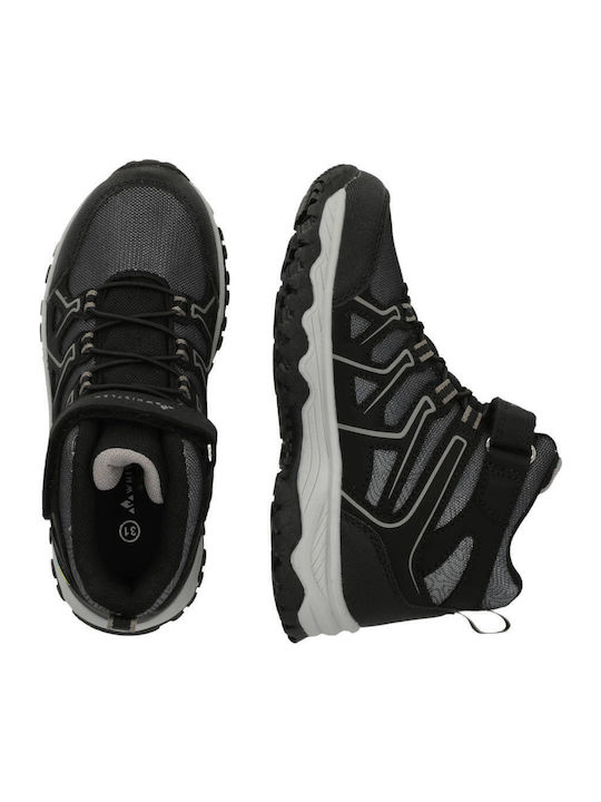 Kids Hiking Boots Waterproof with Velcro Black