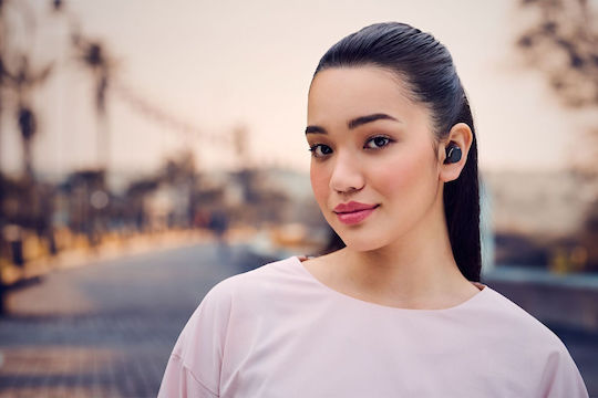 Panasonic RZ-B120W In-ear Bluetooth Handsfree Ακουστικά με Αντοχή στον Ιδρώτα και Θήκη Φόρτισης Μαύρα
