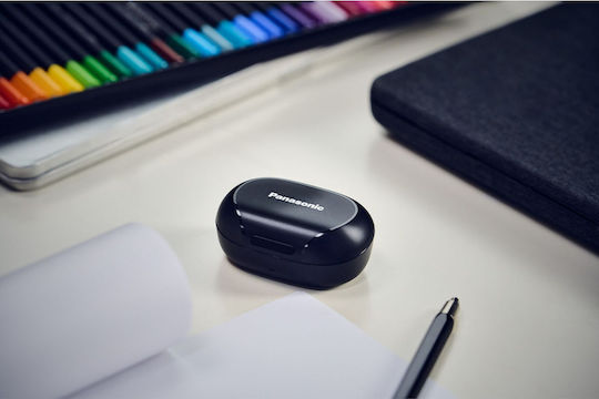 Panasonic RZ-B120W In-ear Bluetooth Handsfree Ακουστικά με Αντοχή στον Ιδρώτα και Θήκη Φόρτισης Μαύρα