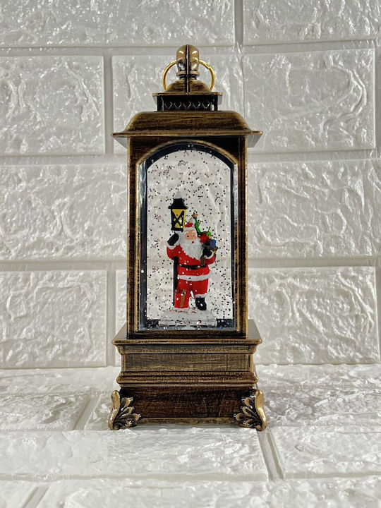 Christmas Decorative Traffic Light Lighted with Santa Claus 8x8x20cm