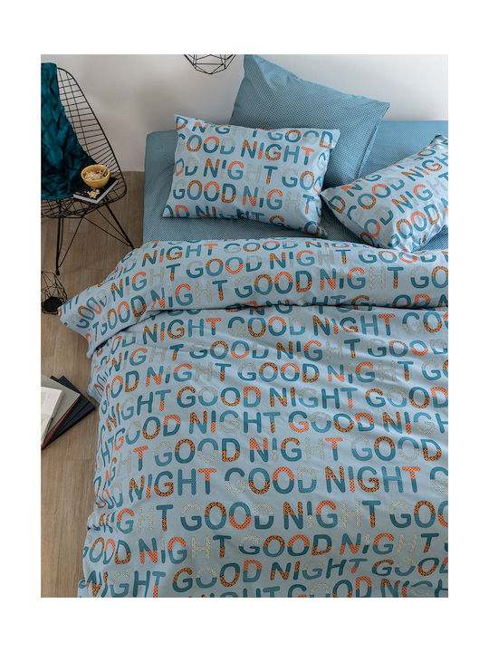 Palamaiki Fl6247 Pillowcase Set with Envelope Cover Light Blue 52x72cm.