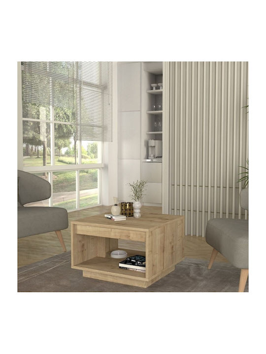 Square Central Coffee Table Onda Wooden Sapphire Oak W60xL60xH40cm GP042-0266 1