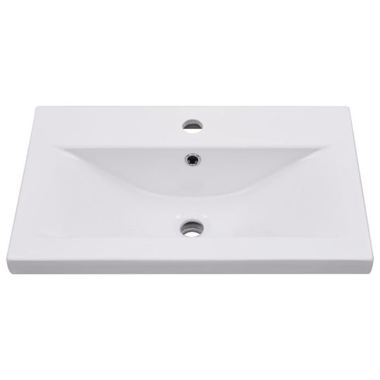 vidaXL Πάγκος με Νιπτήρα, Καθρέπτη & Στήλη Μ61xΒ18.5xΥ39.5cm Γκρι