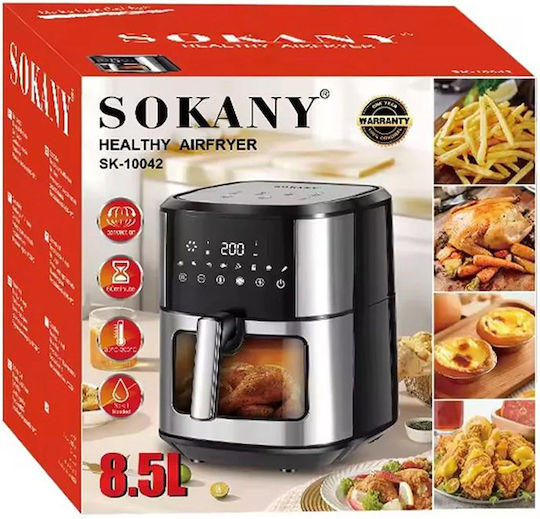 Sokany SK-10042 Air Fryer 8.5lt Silver