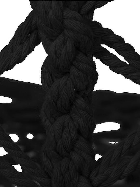 Leagăn suspendat fotoliu cu pernă material textil Negru Rezistență până la 150kg L79xL80xH120cm