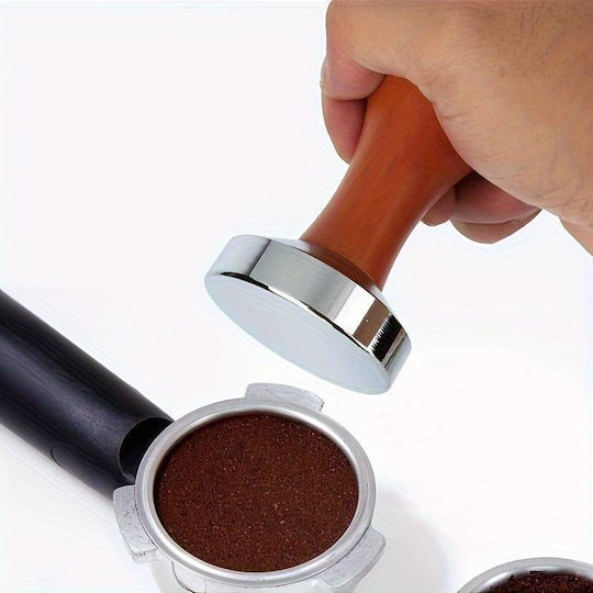 Coffee Tamper Zola Stainless Steel 51 Mm Height 86 Mm Wooden Handle