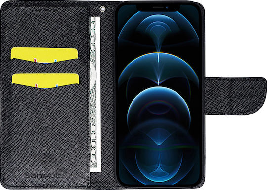 Sonique Trend Wallet Synthetic Leather Black (Moto G31)