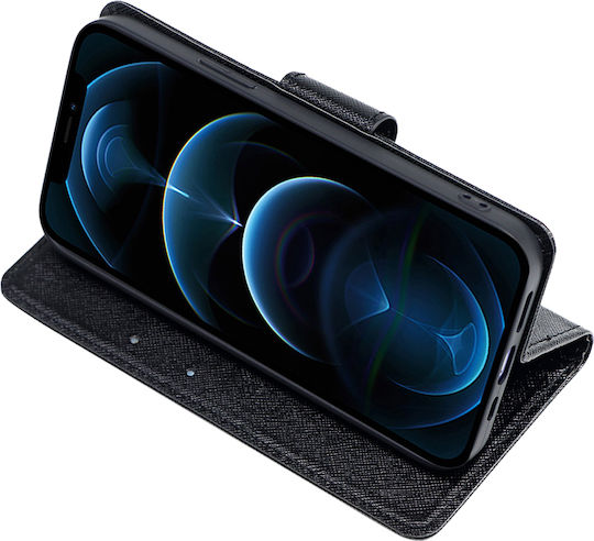 Sonique Trend Brieftasche Synthetisches Leder Schwarz (Motorola Edge 40 Neo - German)