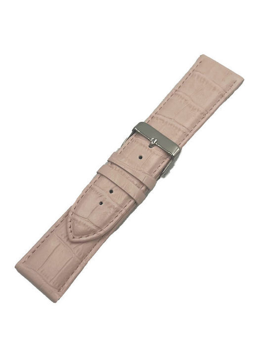 ByLeather Δερμάτινο Λουράκι Ροζ 24mm