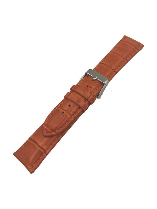 ByLeather Δερμάτινο Λουράκι Πορτοκαλί 22mm