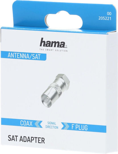 Hama 205221 Coaxial Cable Connector Male To Female