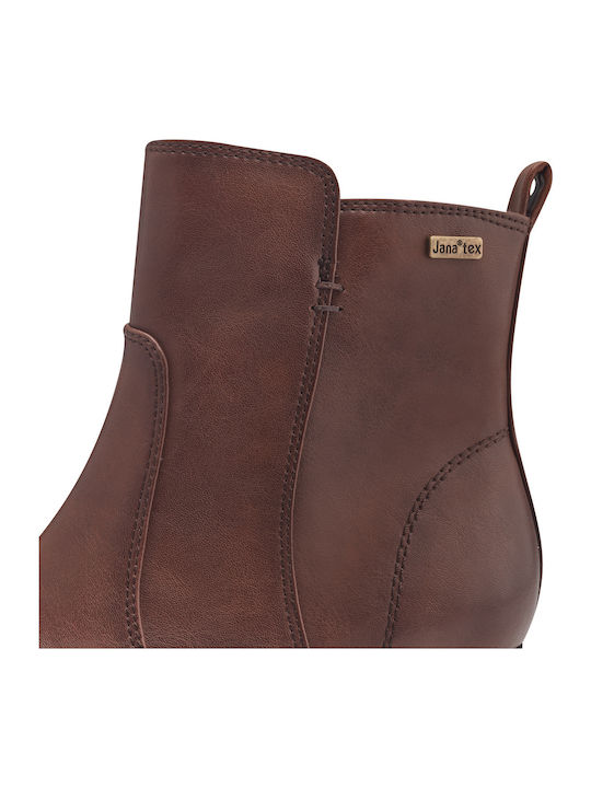 Women's Ankle Boots with Medium Heel Tabac Brown