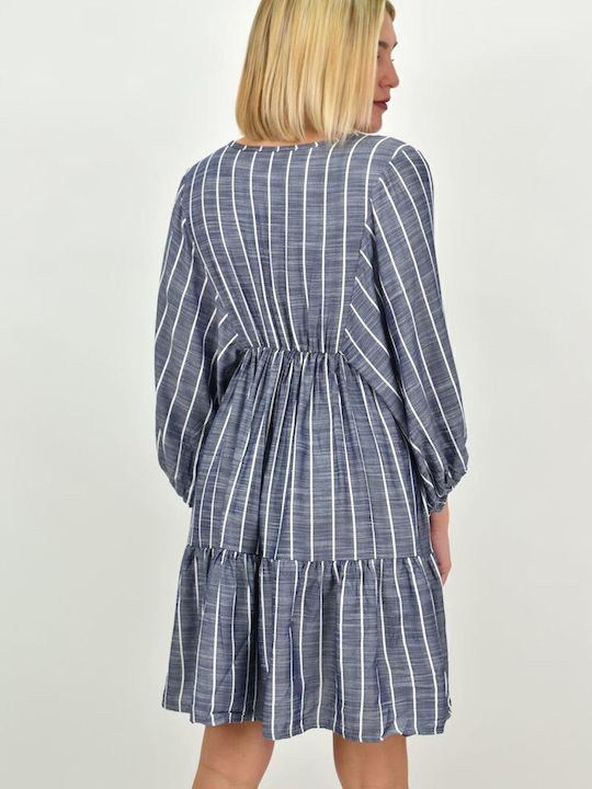 Summer Mini Dress Blue Denim