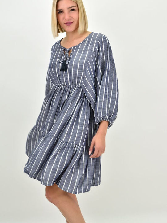 Summer Mini Dress Blue Denim