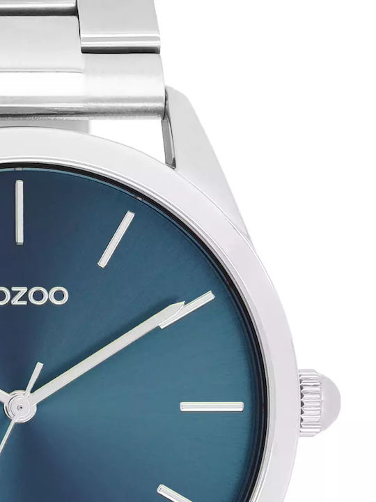 Oozoo Men's Watch 40mm Battery with Stainless Steel Bracelet Silver