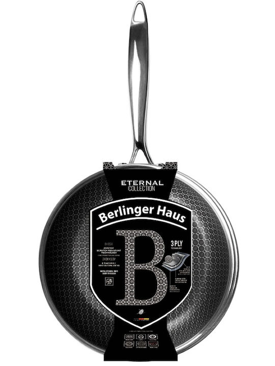 24 Cm Non-stick Stainless Steel Frying Pan Eternal Collection Berlinger Haus Bh 8504