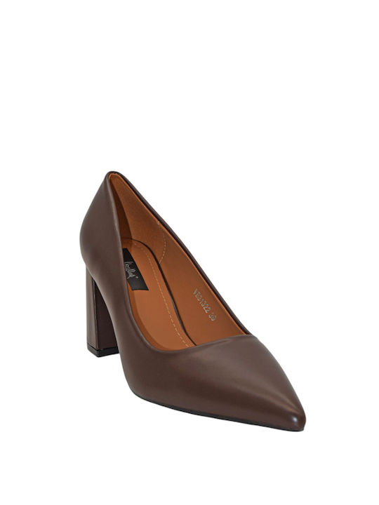 Morena Spain Pointed Toe Brown Medium Heels