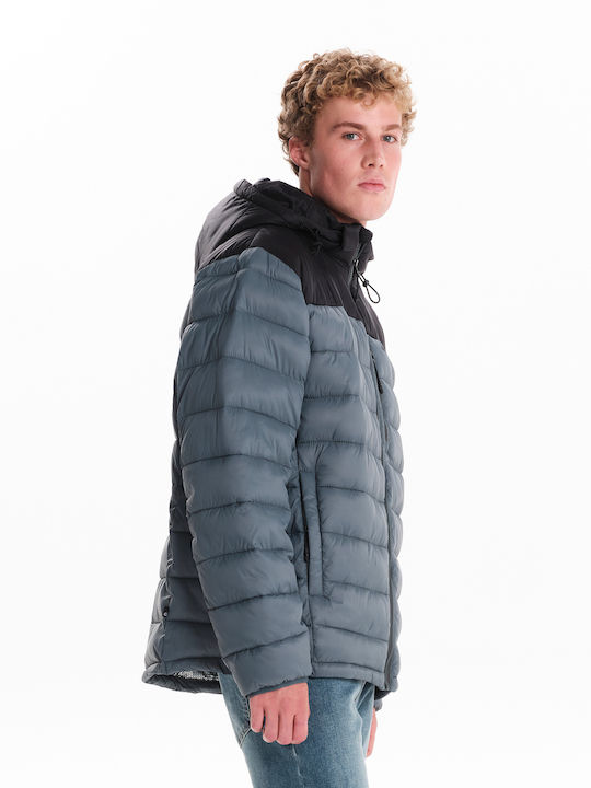 Winter Jacket Puffer Waterproof Dusty Pine, Black