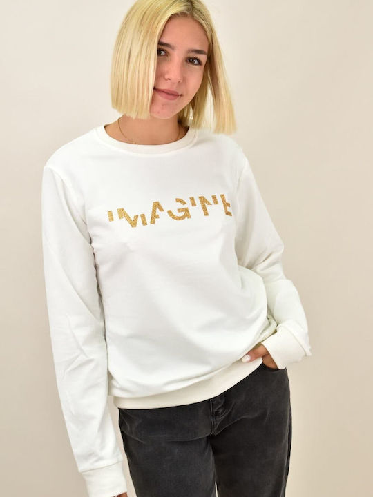 Imagine Damen Sweatshirt White