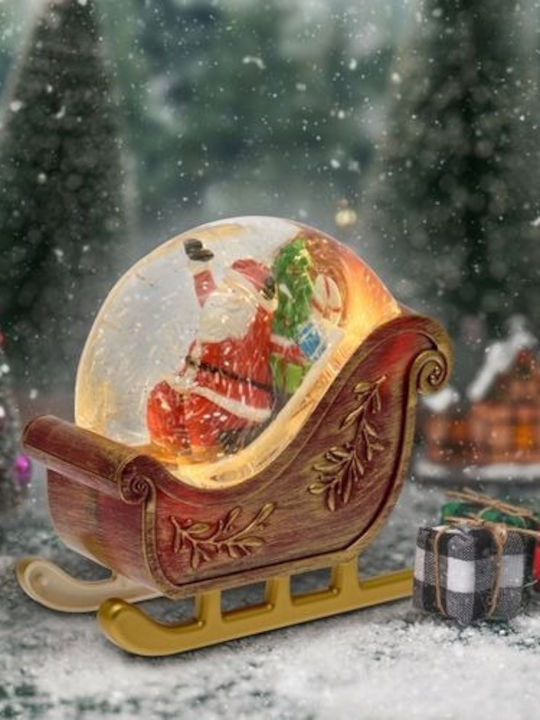 Leuchtender Dekorativer Weihnachtsmann Rot 18x17.5x10cm