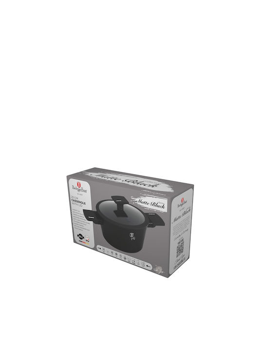 Matte Schwarze Collection Kochtopf aus Aluminium 2,5l / 20cm BH-8187