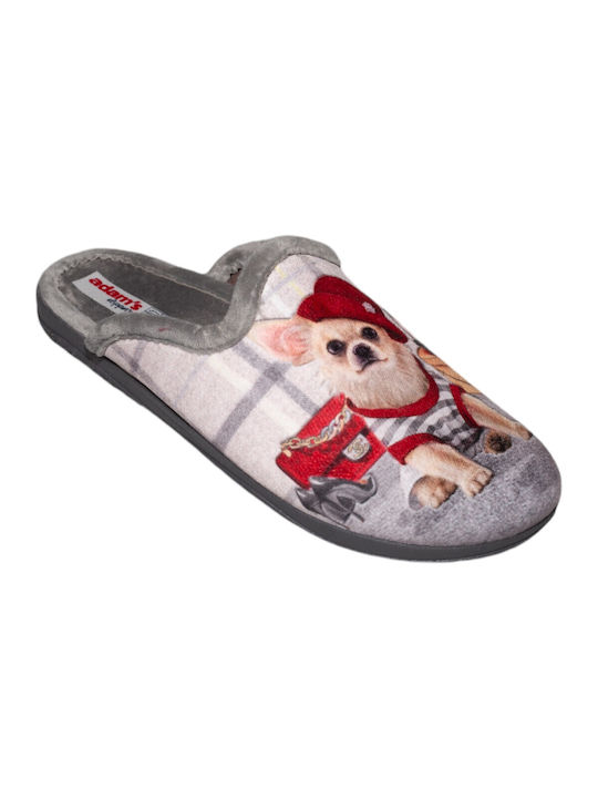 Adam's Shoes Anatomical Women's Slippers in Gray color