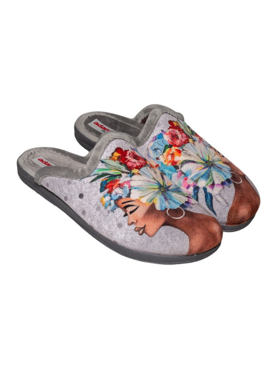 Adam's Shoes Anatomical Women's Slippers in Gray color