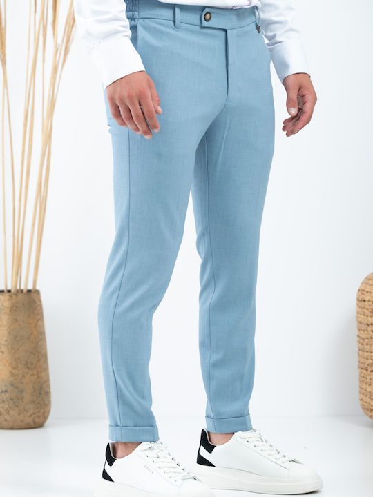 Trousers in Slim Fit Siel