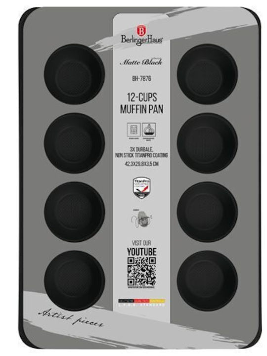 Berlinger Haus Bh-7876 Matte Black Muffin Tin