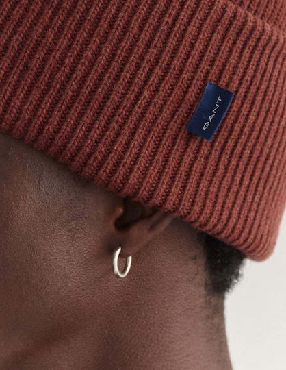 Beanie Unisex Beanie mit Rippstrick in Braun Farbe